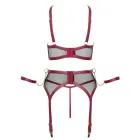 Cottelli Bondage rinnahoidja komplekt XL – must ja punane — Foto 11