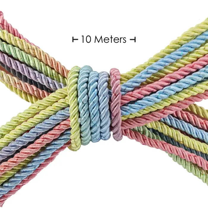Polyester Bondage Rope – 32.8 ft / 10 m – Multicolor Pastel