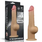Love Toy Dual-Layered Silicone Dildo with Handle – 24 cm (9.5″) – Skin — Photo 1