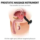 Silicone Prostate Massager with Pulsating Function, Heating and Remote Control – Black — Photo 13
