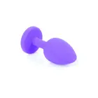 Plug-Jewellery violets anālais spraudnis ar sarkanu dimantu – 7 cm — Foto 2