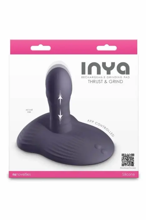 INYA Thrust & Grind – app-controlled hands-free massager – thrusting, vibration and suction – grey – 15.2 cm