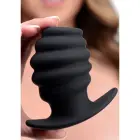 Hive Ribbed Hollow Silicone Anal Plug – L — Photo 3
