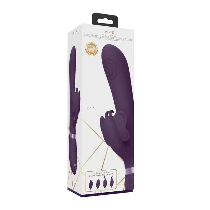 Etsu Pulse Wave G-punkta truša vibrators ar klitora stimulatoru – violets