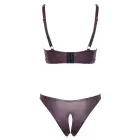 Cottelli LINGERIE Wet Look Bra and Briefs Set – Purple – XL — Photo 8