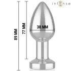 Intense вибрирующая металлическая анальная пробка M – 7.7 cm – цветной — Фото 4