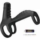 Pretty Love Elastic Silicone Vibration Extension Sleeve – Black — Photo 5