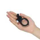 Power Clit Silicone Cockring – Black — Photo 8