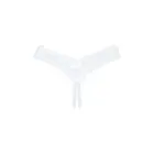 OBS stringi ar atvērtu starpkāju un mežģīņu apdari – balti – XL/2XL Foto 4