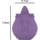 INTENSE Violet Lilac Stimulator – clitoral stimulator – 100% silicone – rose-inspired – 10 vibration modes — Photo 4