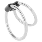 Darkness Double Metal Intimate Support Ring – Adjustable Dual Size 5 cm / 3.8 cm (2″ / 1.5″) — Photo 2
