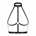 Rosy Gold Body Harness Black – Adjustable Faux Leather Accessory — Photo 2
