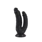 Kiotos COX melns dubultais dildo ar piesūcekni – 21 cm (8.3″) — Foto 1