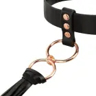Rosy Gold Collar with Flogger – Black — Photo 6