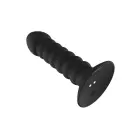 Vibrating Textured Anal Plug with Suction Cup – 11 cm – Black — Photo 7