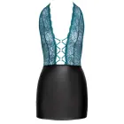 Cottelli LINGERIE Dress with Lace – Black/Teal – XL — Photo 7