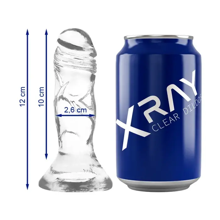 XRAY Clear Intimate Device dildo – 12 cm (4.7″) – caurspīdīgs