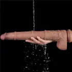 LoveToy – kahekihiline painduv silikoon-dildo XXL – realistlik iminapaga dildo – ihuvärvi – 40,6 cm (16'') — Foto 5