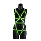 Ouch! Full Body Harness Glow in the Dark – adjustable full body harness – neon green/black – L/XL — Photo 1