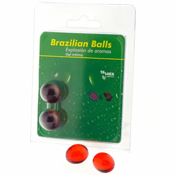 Taloka Brazilian Balls массажные гелевые капсулы – клубника и шоколад – 2 шт.