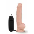 Dr. Skin Dr. Tim – vibreeriv realistlik dildo – beež – 7,5 tolli – imukupp – mitmekiiruseline — Foto 2