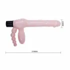 BAILE TPR bezsiksnu strap-on dildo ar vibrāciju – 25.4 cm (10″) — Foto 6
