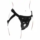 Get Real Pleasure Harness – adjustable strap-on harness with 3 silicone rings – black — Photo 6