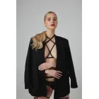 Bijoux Indiscrets Fia dirželių liemenėlė-harness – juoda — Nuotrauka 4