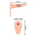 Vibruojantis strap-on dildo – 15.7 cm (6.2″) – Juodas — Nuotrauka 9