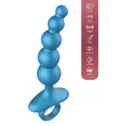 5-Ball Vibrating Anal Plug with Remote – Blue — Photo 8