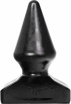 All Black Smooth Grooved Anal Plug – 20.5 cm – Black