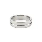 Mr. Steel Single Grooved Cock Ring – 5 cm (2″) – Silver — Photo 5