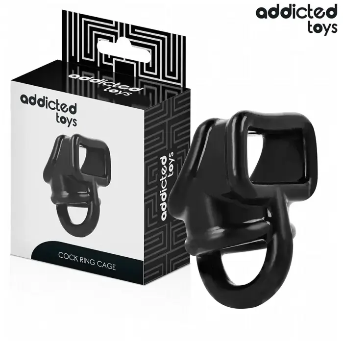 Addicted Toys Model 8435565956813 Black Support Cage Ring – Adjustable Silicone System