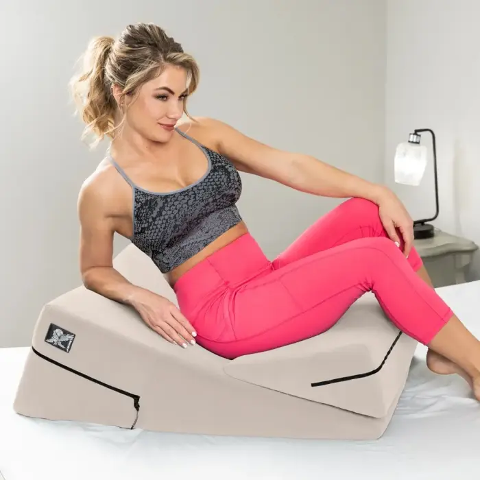 Liberator Wedge/Ramp Combo pozīciju spilvenu komplekts – krēmkrāsas Foto 3