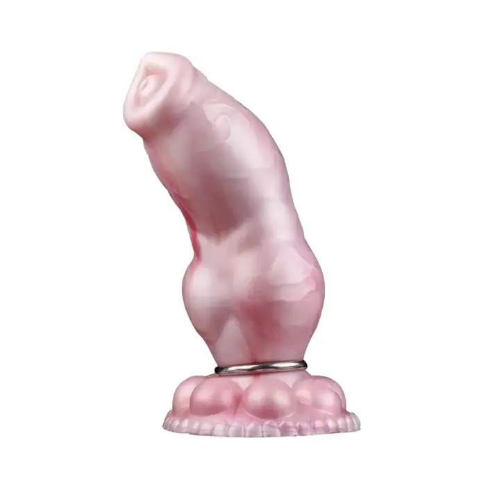 Kiotos Monstar Dildo Beast 92 – piepūšams rozā un balts – 20 cm (8″) Foto 3