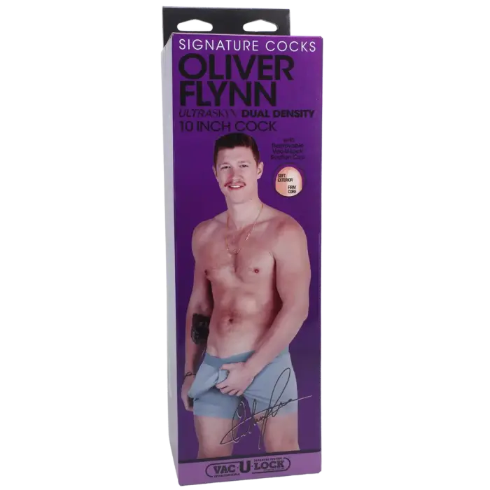 Oliver Flynn - Reālistisks ULTRASKYN dildo – 25 cm (10″) – miesas krāsa