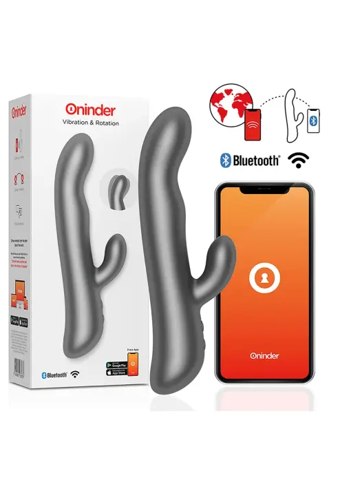 ONINDER Oslo ar app vadību rotējošs truša vibrators – pelēks