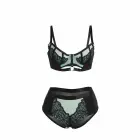 SUBBLIME 955564 zaļš patentēta tīkliņa krūštura komplekts L/XL – elegants push-up dizains — Foto 5