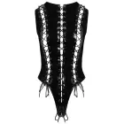 Black Level La Body Schnüre Vinyl Bodysuit – Black – XL — Photo 7