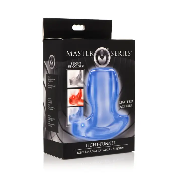 Light-Tunnel Light-Up Anal Dilator – M – 7.5 cm (3″) – Clear
