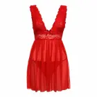 Christine Lieve Babydoll & Thong Set Red - Elegant Lace Design — Photo 4