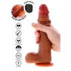 Foreskin Vibrating Silicone Dildo – 25 cm — Photo 4