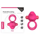 Power Clit Duo Silicone Cock Ring – Pink — Photo 1