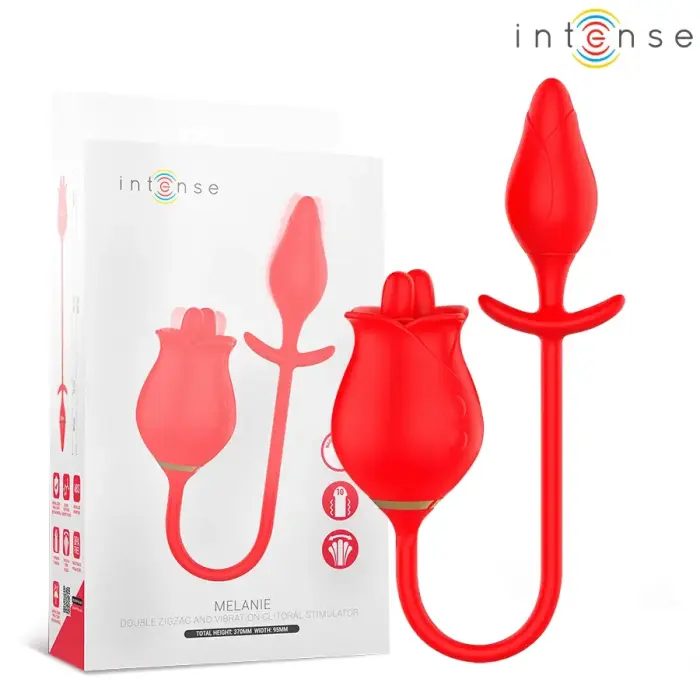 Intense Melanie dubultais stimulators – 16.5 cm (6.5″) – rozā