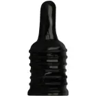Ohmama Fetish Textured Silicone Finger Sleeve – black – 6 cm — Photo 1