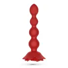Rosaline – Rotējošs anālais rozes formas spraudnis ar tālvadības pulti – 19 cm – Sarkans — Foto 4