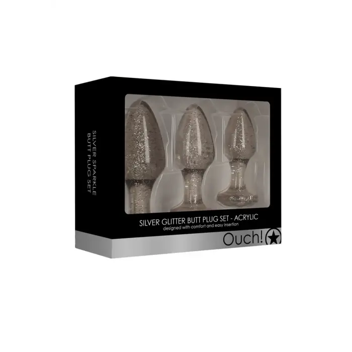 Plastic Butt Plug Set – 3 Piece Set – Clear