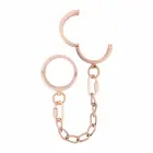Rosy Gold Adjustable Metal Handcuffs with Quick Release, Rose Gold Finish — Photo 2