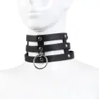 Tripple O-Ring Strap Collar PU-Leather Foto 3