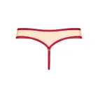 Obsessive Rubinesa stringi ar bantīti un dārgakmeni – sarkani – L/XL — Foto 4